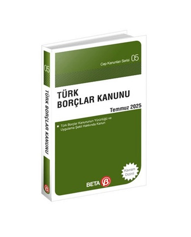 Türk Borçlar Kanunu Temmuz 2025 (Cep Boy)