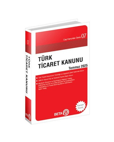Türk Ticaret Kanunu Temmuz 2025 (Cep Boy)